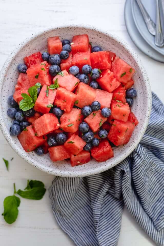 Blueberry Melon Salad Bounty And Soul 