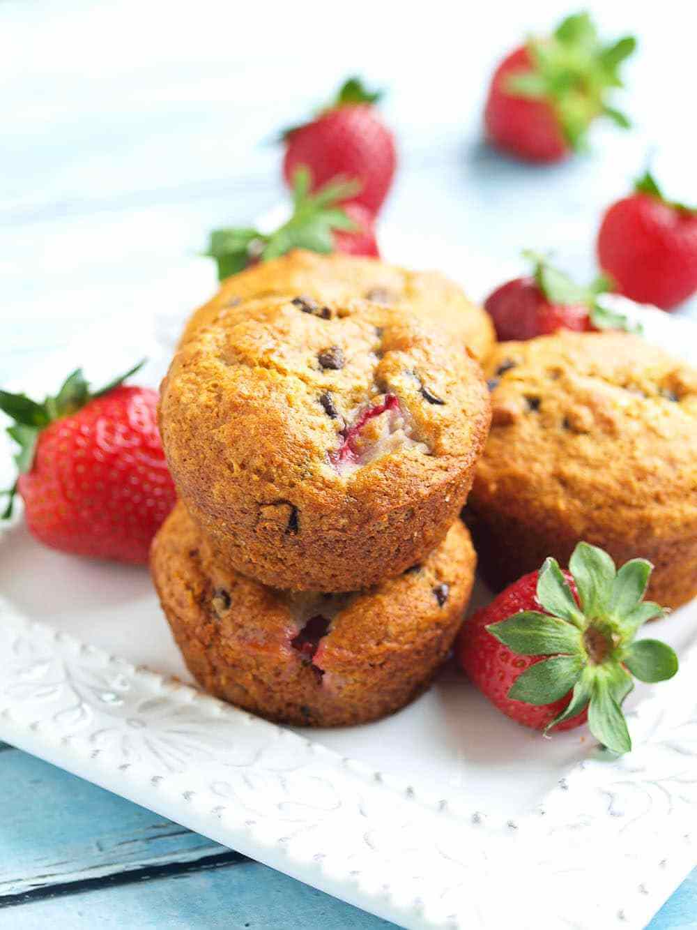 Plant Strong Strawberry Chocolate Chip Muffins Bounty Soul