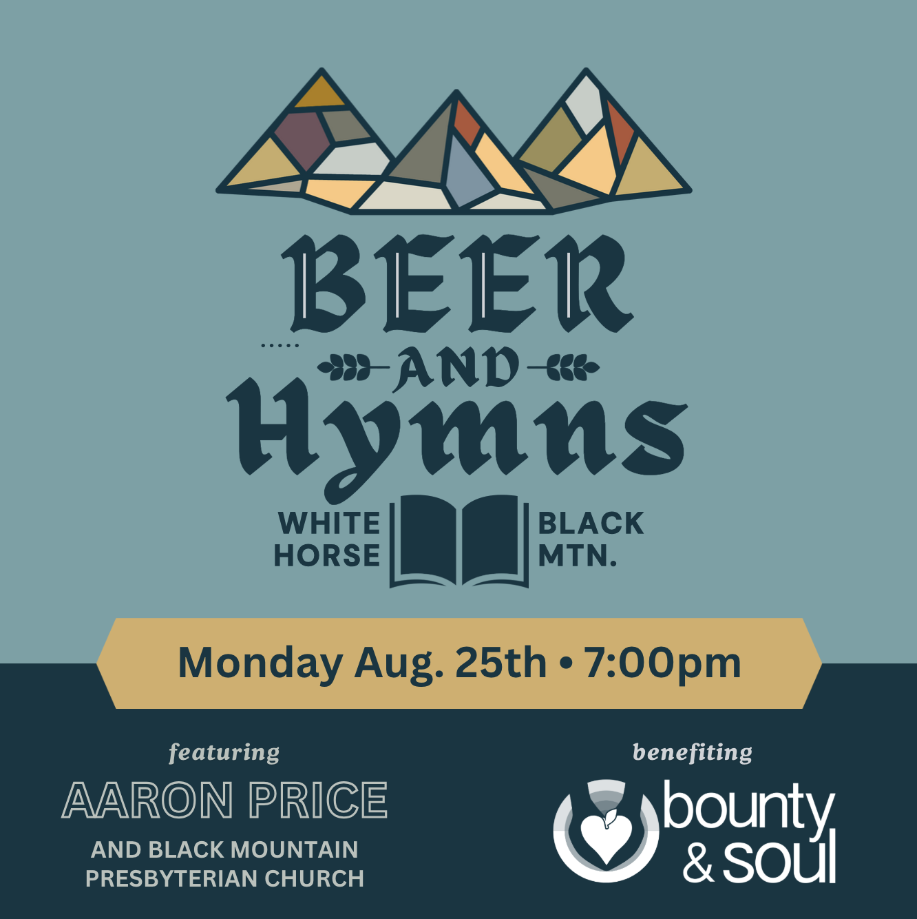 join us at white horse in black mountain to help bounty & Soul