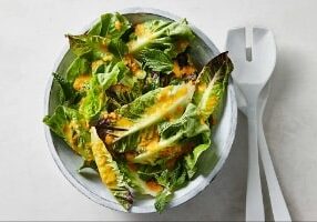 Crunchy Greens with Carrot Ginger Dressing