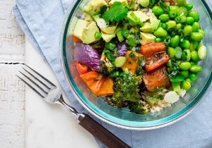 Edamame rice bowl