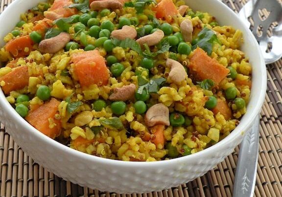 Ginger Brown Rice Sweet Potatoes