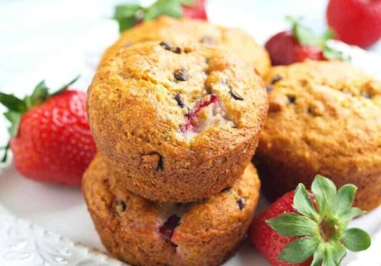 Strawberry Chocolate Chip Mini Muffins