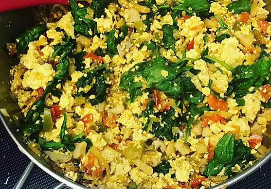 Veggie Tofu Scramble (oil free)