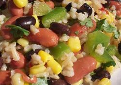 brown rice and bean salad