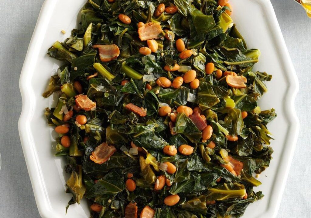 collard greens and pinto beans